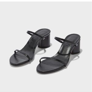 New AEYDE Annika Strappy Leather Heel Sandals Sleek Mules Size 40 US 10